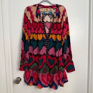 Farm Rio Full of Hearts Dress – Size XL